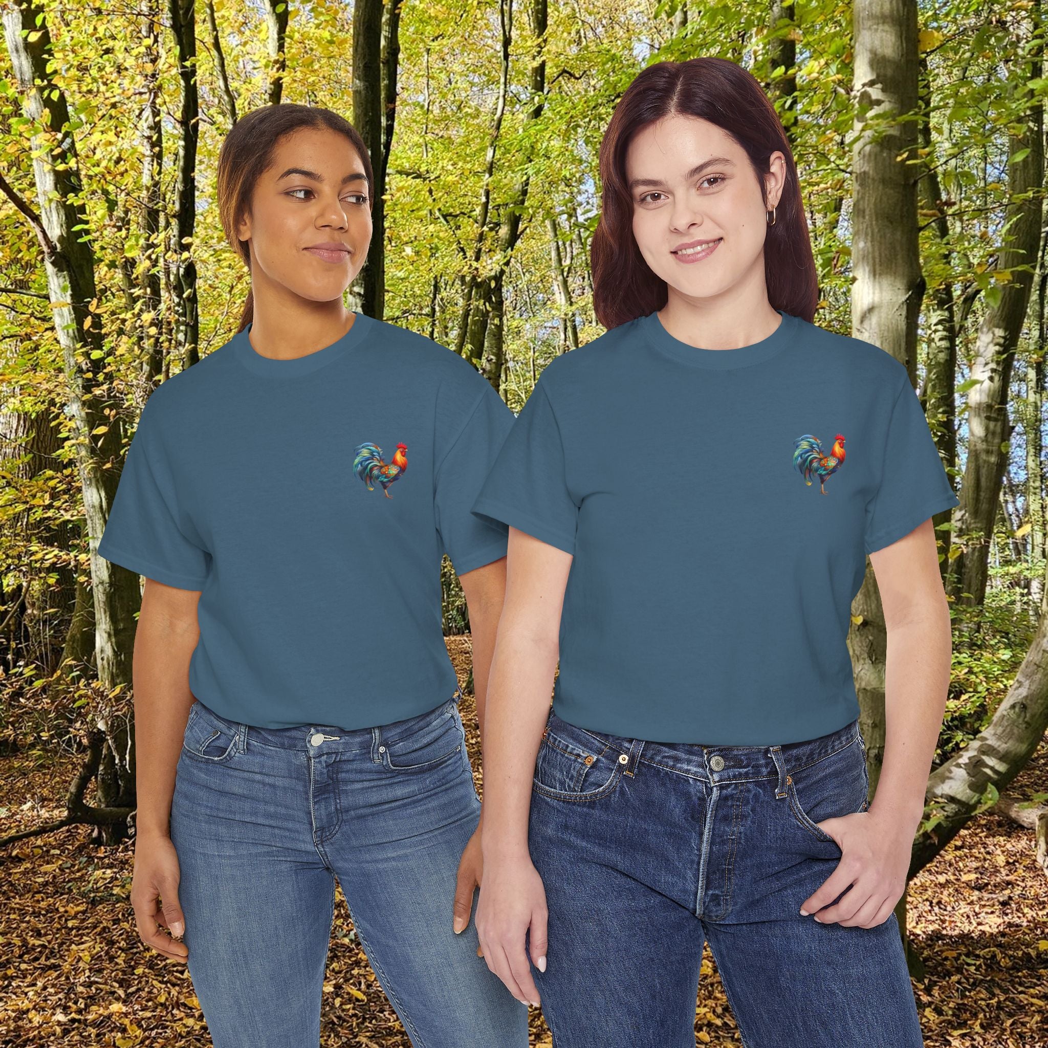 Adult Unisex Tee - Rooster 'Voice' Graphic Heavy Cotton – Earthly