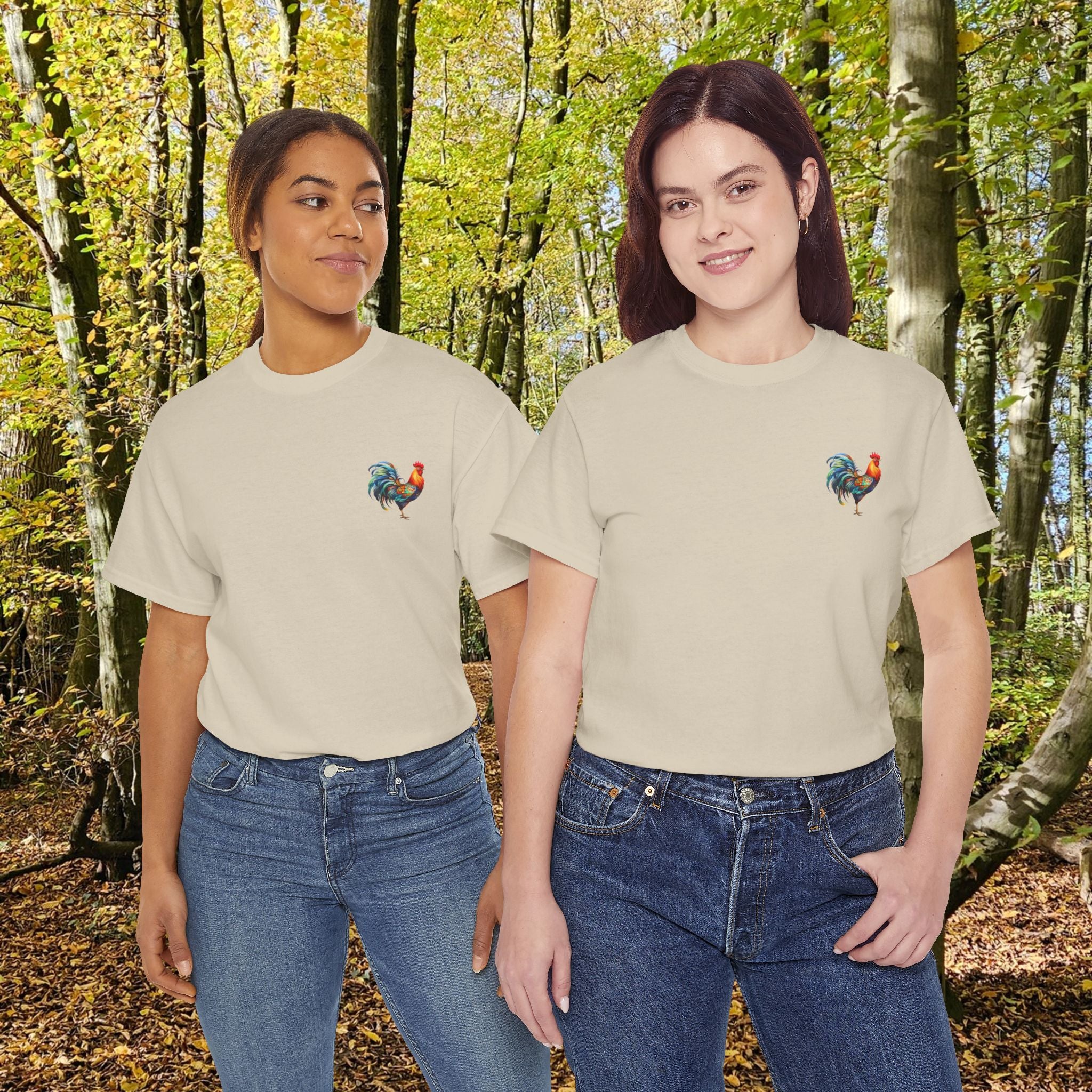 Adult Unisex Tee - Rooster 'Voice' Graphic Heavy Cotton – Earthly